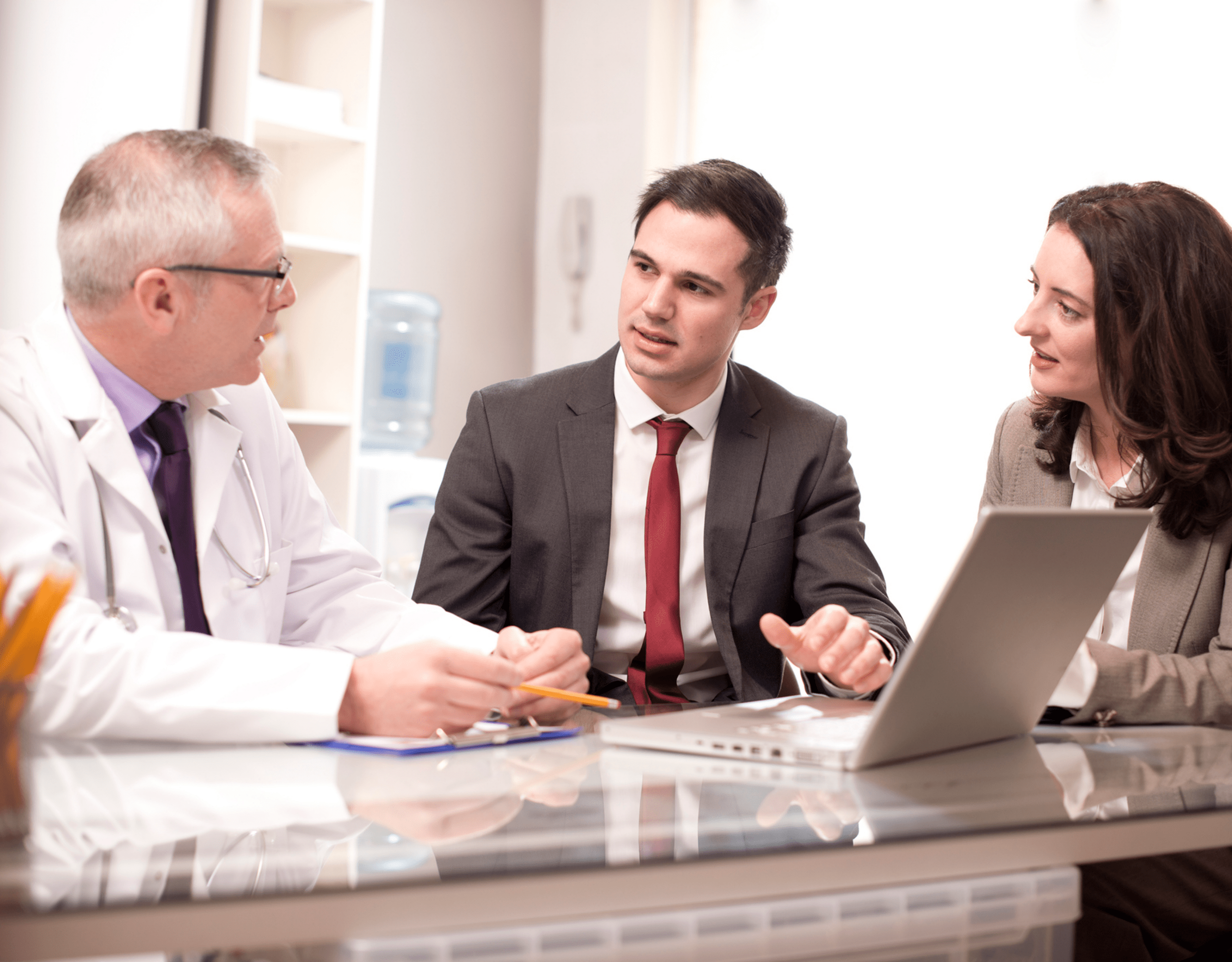 Doctor and professionals having a meeting
